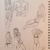 Final Project for the Domestika Beginner Figure Drawing. Fine Arts, Sketching, Pencil Drawing, Drawing, Realistic Drawing, and Figure Drawing project by Grant Marven - 06.14.2021