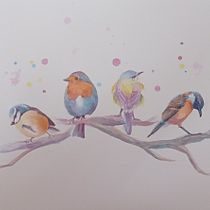 My project in Artistic Watercolor Techniques for Illustrating Birds course. Traditional illustration, Watercolor Painting, Realistic Drawing, and Naturalistic Illustration project by Ана Христева - 05.31.2021