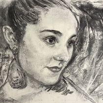 My project in Artistic Charcoal Portraiture: Creating Atmosphere course. Ilustração tradicional, Artes plásticas, Desenho, Desenho de retrato, Desenho realista, e Desenho artístico projeto de dwillandfloz - 16.06.2021