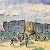 My project in Architectural Sketching with Watercolor and Ink course. Sketching, Drawing, Watercolor Painting, Architectural Illustration, Sketchbook & Ink Illustration project by sean_parsons - 06.16.2021