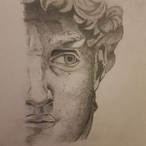 Mi Proyecto del curso: Retrato realista con lápiz "El David". Traditional illustration, Fine Arts, Sketching, Pencil Drawing, Drawing, Portrait Drawing, Realistic Drawing, Artistic Drawing, and Figure Drawing project by Francisco Pinto Alarcón - 05.31.2021