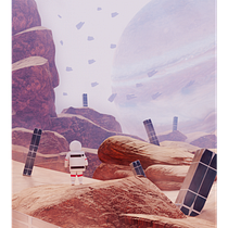 Stranded Alone-My project in Fantastic 3D illustration with Blender course. 3D, Digital Illustration, and 3D Design project by Edward Alden - 06.14.2021