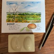My project in Watercolor Travel Journal course. Traditional illustration, Watercolor Painting, and Sketchbook project by Sylvia Ramos - 06.11.2021