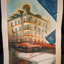 My project in Architectural Sketching with Watercolor and Ink course. Sketching, Drawing, Watercolor Painting, Architectural Illustration, Sketchbook & Ink Illustration project by Gulbutta Yusufbekova - 06.14.2021