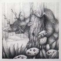 La cena de Aduin. Traditional illustration, Fine Arts, Pencil Drawing, Drawing, Artistic Drawing, and Editorial Illustration project by Williams Cortes - 06.17.2021