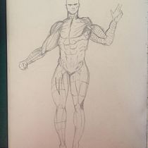Mi Proyecto del curso: Ilustración para cómics: anatomía de un superhéroe. Un progetto di Illustrazione tradizionale, Character design, Fumetto, Disegno a matita e Disegno anatomico di Dominique Meza - 18.06.2021