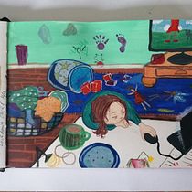 My project in Exploratory Sketchbook: Find Your Drawing Style course. Un proyecto de Ilustración tradicional, Bocetado, Creatividad, Dibujo, Pintura a la acuarela, Sketchbook y Pintura gouache de Minka - 18.06.2021