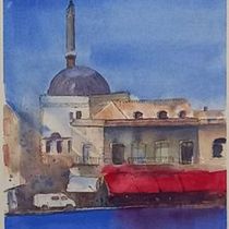 Mon projet du cours : PORT DE CHIOS. Architectural Illustration, Sketching, Drawing, Watercolor Painting, Sketchbook & Ink Illustration project by chathymi - 06.16.2021