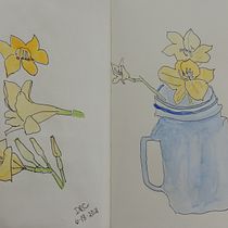 My project in Botanical Sketchbooking: A Meditative Approach course. Ilustração tradicional, Esboçado, Desenho, Pintura em aquarela, Ilustração botânica, e Sketchbook projeto de Dee Renee Chesnut - 16.06.2021