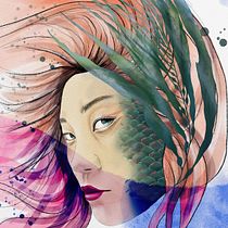 My project in Illustration Techniques with Digital Watercolor course. Un progetto di Illustrazione tradizionale, Illustrazione digitale, Pittura ad acquerello, Disegno di ritratti e Disegno digitale di Charinee Srisantitham - 16.06.2021