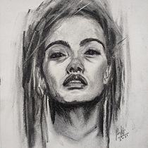 My project in Artistic Charcoal Portraiture: Creating Atmosphere course. Ilustração tradicional, Artes plásticas, Desenho, Desenho de retrato, Desenho realista, e Desenho artístico projeto de Pankti Pathak - 18.06.2021
