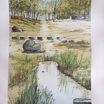 Mi Proyecto del curso: Paisajes naturales en acuarela. Een project van  Beeldende kunst, Schilderij y Aquarelschilderen van ANGEL MACIAS - 20.06.2021