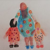 Madres e hijas: Experimentación gráfica para relatos ilustrados. Traditional illustration, Stor, and telling project by Silvia Leon - 06.20.2021