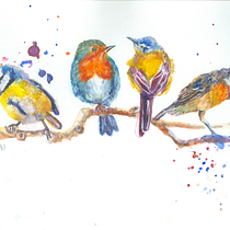 Meu projeto do curso: Técnicas expressivas de aquarela para ilustração de pássaros. Traditional illustration, Watercolor Painting, Realistic Drawing, and Naturalistic Illustration project by Hamilton Braga - 06.21.2021