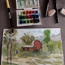 Mon projet du cours : Carnet de voyage à l’aquarelle. Traditional illustration, Watercolor Painting, Architectural Illustration, and Sketchbook project by Josy Ane - 06.21.2021