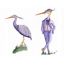 My project in Anthropomorphic Character Creation course. Traditional illustration, Character Design, Drawing, Digital Illustration, and Watercolor Painting project by christinereimerdesign - 06.21.2021