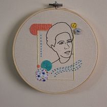 Mi Proyecto del curso: Retrato lineal bordado. Bordado projeto de Andrea Rojas - 21.06.2021
