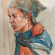 Mi Proyecto del curso: Retrato artístico en acuarela. Fine Arts, Painting, Watercolor Painting, and Portrait Drawing project by Míriam Sánchez Martín - 06.21.2021
