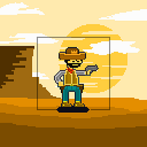 Cowboy . Un progetto di Character design, Videogiochi, Pixel art e Progettazione di videogiochi di Barco Basurero - 20.06.2021