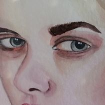Mi Proyecto del curso: Retrato en acuarela a partir de una fotografía. Traditional illustration, Watercolor Painting, and Portrait Drawing project by pequeaty - 06.22.2021