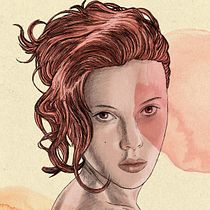 Scarlett: Retrato ilustrado con Procreate. Ilustração tradicional, Ilustração vetorial, Ilustração digital, e Desenho de retrato projeto de Claudio Montes - 19.06.2021