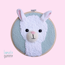 Mi Proyecto del curso: Punch needle y crochet: Una linda llamita. Arts, Crafts, To, Design, Embroider, Fiber Arts, DIY, and Crochet project by LILIANA RUTH PACHECO RIVADENEYRA - 06.18.2021