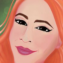 Meu projeto do curso: Retrato de personagens femininas com Procreate. Projekt z dziedziny Trad, c, jna ilustracja, Ilustracja c, frowa, R, sunek c i frow użytkownika Daniela Marte - 22.06.2021