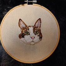 Mi Proyecto del curso: Needle painting para principiantes. Embroider, and Naturalistic Illustration project by paula.j.montecinos - 06.23.2021