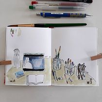 My project in Exploratory Sketchbook: Find Your Drawing Style course. Un proyecto de Ilustración tradicional, Bocetado, Creatividad, Dibujo, Pintura a la acuarela, Sketchbook y Pintura gouache de manitator - 23.06.2021