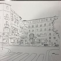 Mi Proyecto del curso: Arco de entrada a la plaza mayor de Salamanca. Design, Traditional illustration, Sketching, Architectural Illustration, and Sketchbook project by JOSE Rodriguez Carcaño - 06.23.2021