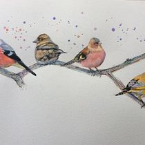 My project in Artistic Watercolor Techniques for Illustrating Birds course. Traditional illustration, Watercolor Painting, Realistic Drawing, and Naturalistic Illustration project by lmillington46 - 06.23.2021