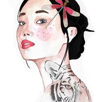 Mi Proyecto del curso: Retrato en acuarela a partir de una fotografía/ Vision. Traditional illustration, Watercolor Painting, and Portrait Drawing project by Mariana Quinteros - 03.31.2021