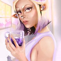 My project in Digital Fantasy Portraits with Photoshop course. Traditional illustration, Drawing, Digital Illustration, Portrait Drawing, Digital Drawing, and Digital Painting project by katelynnwheller - 06.24.2021