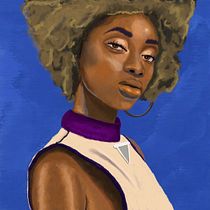 Meu projeto do curso: Retrato pictórico com técnicas digitais. Un progetto di Illustrazione digitale, Disegno di ritratti, Pittura digitale e Illustrazione tradizionale di Kalline Costa - 24.06.2021