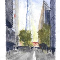 Mi Proyecto del curso: Paisajes urbanos en acuarela Ein Projekt aus dem Bereich Bildende Künste, Aquarellmalerei und Architektonische Illustration von Cristian Alvarado - 24.06.2021