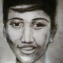 Aretha    Retrato realista al carboncillo. Traditional illustration, Fine Arts, Drawing, Portrait Drawing, and Realistic Drawing project by chriskoch - 06.25.2021