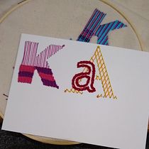 Mi Proyecto del curso: Letras bordadas: el hilo como herramienta gráfica. Embroider project by Ana Karina Moreno - 06.25.2021