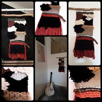 Meu projeto do curso: Introdução à tapeçaria em tear manual. Accessor, Design, Decoration, and Fiber Arts project by dina calado - 06.25.2021