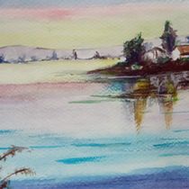 Mi Proyecto del curso: Paisajes naturales en acuarela. Een project van  Beeldende kunst, Schilderij y Aquarelschilderen van aserranoroldan - 25.06.2021