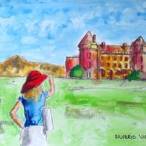 Garota Francesa: Sketching artístico em aquarela: ouse expressar suas ideias. Traditional illustration, Sketching, Creativit, Drawing, Watercolor Painting, and Sketchbook project by silverioart - 06.25.2021