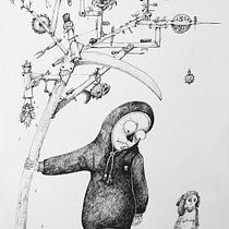 My project in Surrealistic Fineliner Illustration course Ein Projekt aus dem Bereich Traditionelle Illustration, Bleistiftzeichnung, Zeichnung, Realistische Zeichnung, Artistische Zeichnung und Illustration mit Tinte von Sara Phillips - 27.06.2021