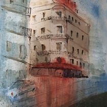 My project in Architectural Sketching with Watercolor and Ink course. Sketching, Drawing, Watercolor Painting, Architectural Illustration, Sketchbook & Ink Illustration project by Tina Mežek - 06.27.2021