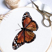 My project in Realistic Embroidery Techniques course. Traditional illustration, and Embroider project by Elaine - 06.27.2021