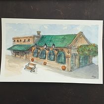 My project in Architectural Sketching with Watercolor and Ink course. Sketching, Drawing, Watercolor Painting, Architectural Illustration, Sketchbook & Ink Illustration project by Tulin Azim - 06.25.2021