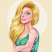 My project in Female Character Portraits in Procreate course. Projekt z dziedziny Trad, c, jna ilustracja, Ilustracja c, frowa, R, sunek c i frow użytkownika Titaporn Ishihara - 28.06.2021