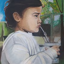 Mi Proyecto del curso: Retrato realista al pastel tiza. Traditional illustration, Fine Arts, Drawing, Portrait Drawing, and Realistic Drawing project by Sol Recoleta - 06.28.2021