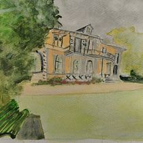 My project in Architectural Sketching with Watercolor and Ink course. Sketching, Drawing, Watercolor Painting, Architectural Illustration, Sketchbook & Ink Illustration project by Michèle Voyer - 06.29.2021