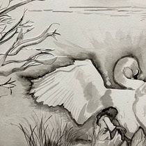My project in Introduction to Children’s Illustration course - The Ugly Duckling . Traditional illustration, Fine Arts, Painting, Pencil Drawing, Drawing, Watercolor Painting, Children's Illustration, and Narrative project by Bev Harvey - 06.29.2021