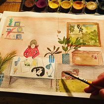 children book illustrations . Traditional illustration, Sketching, Creativit, Drawing, Watercolor Painting, Sketchbook, and Gouache Painting project by Bev Harvey - 06.29.2021