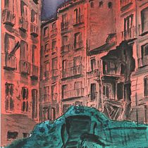Mi Proyecto del curso: Arquitectura durante la guerra.. Sketching, Drawing, Watercolor Painting, Architectural Illustration, Sketchbook & Ink Illustration project by Rolando Meléndez - 06.29.2021